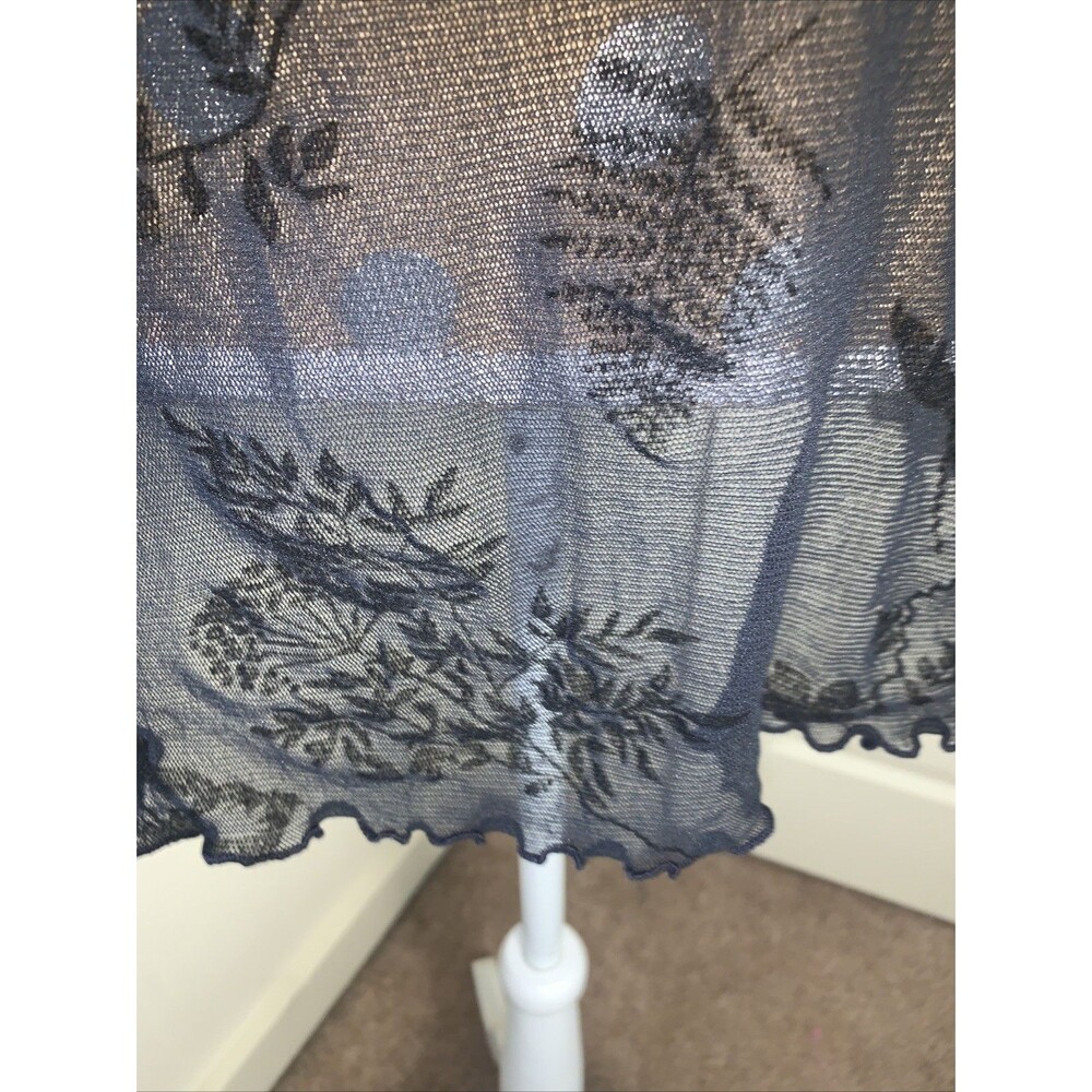 VtG Victoria's Secret sheer top Floral Whimsigoth Boho Medium Grunge Goth USA - Picture 5 of 11